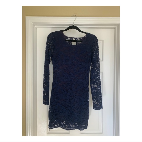 Navy blue lace dress - Picture 1 of 2
